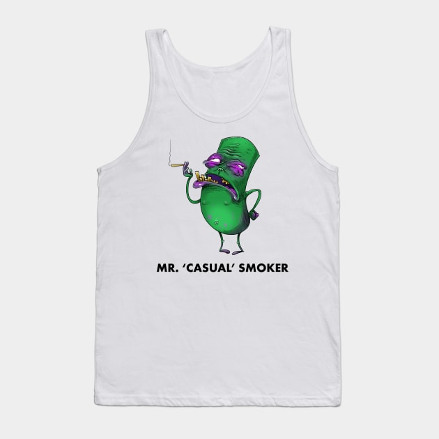 Mr Men Grown Up  Mr Casual Smoker Tank Top by idrawcartoons